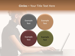Happy Business Lady Girl PowerPoint Template