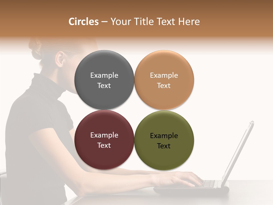 Happy Business Lady Girl PowerPoint Template