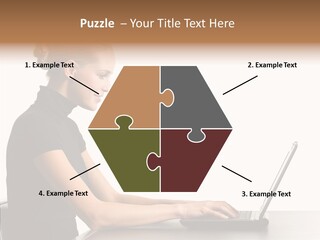 Happy Business Lady Girl PowerPoint Template