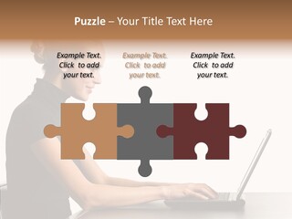 Happy Business Lady Girl PowerPoint Template
