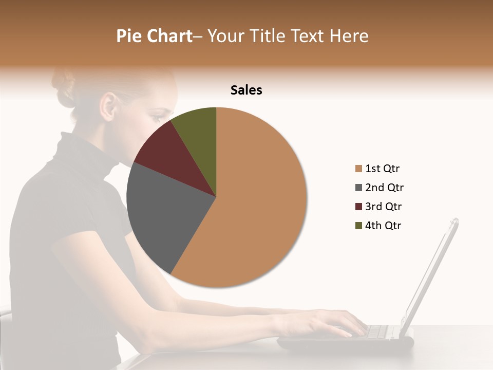 Happy Business Lady Girl PowerPoint Template