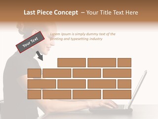 Happy Business Lady Girl PowerPoint Template