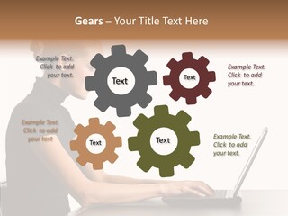 Happy Business Lady Girl PowerPoint Template