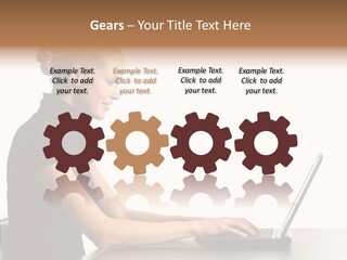 Happy Business Lady Girl PowerPoint Template