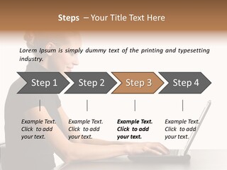 Happy Business Lady Girl PowerPoint Template