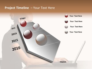 Happy Business Lady Girl PowerPoint Template