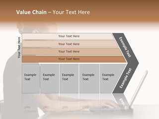 Happy Business Lady Girl PowerPoint Template