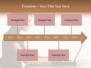 Happy Business Lady Girl PowerPoint Template