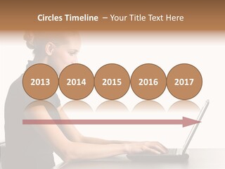 Happy Business Lady Girl PowerPoint Template