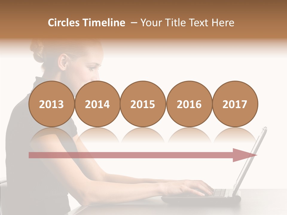 Happy Business Lady Girl PowerPoint Template