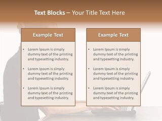 Happy Business Lady Girl PowerPoint Template