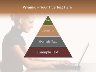 Happy Business Lady Girl PowerPoint Template
