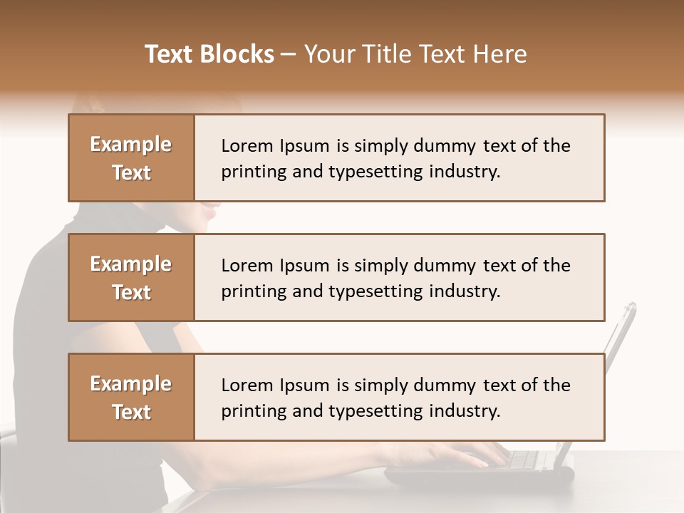 Happy Business Lady Girl PowerPoint Template