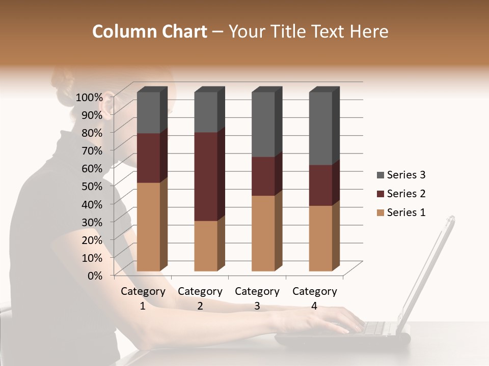 Happy Business Lady Girl PowerPoint Template