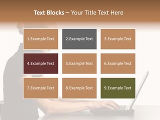 Happy Business Lady Girl PowerPoint Template