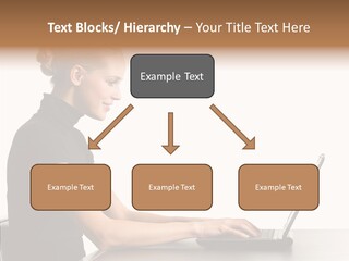 Happy Business Lady Girl PowerPoint Template