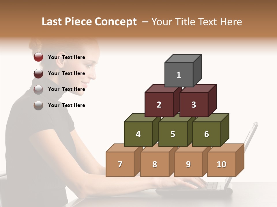 Happy Business Lady Girl PowerPoint Template