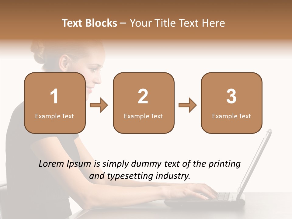 Happy Business Lady Girl PowerPoint Template