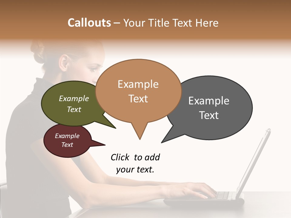 Happy Business Lady Girl PowerPoint Template