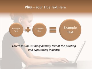 Happy Business Lady Girl PowerPoint Template
