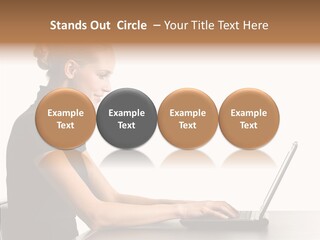Happy Business Lady Girl PowerPoint Template