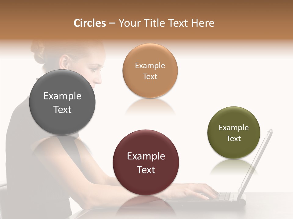 Happy Business Lady Girl PowerPoint Template