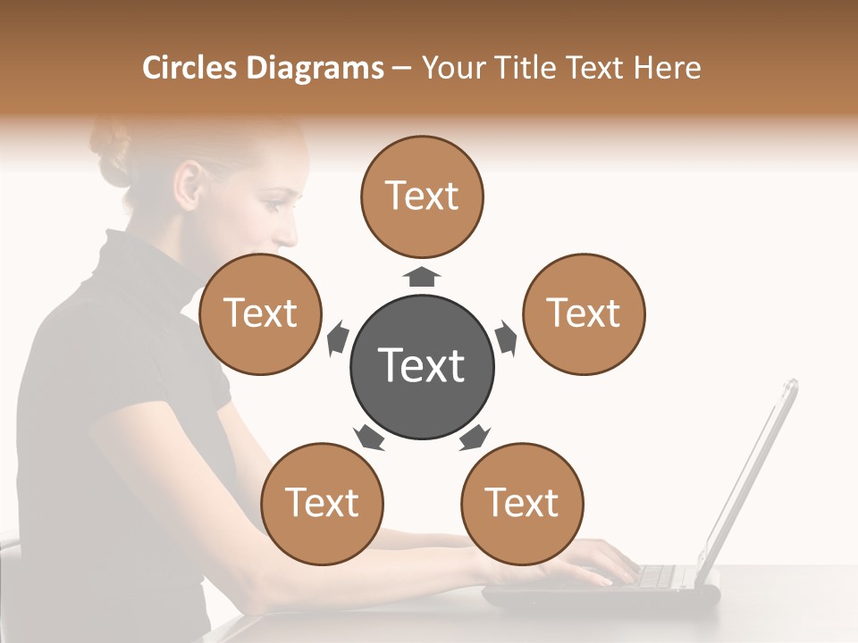 Happy Business Lady Girl PowerPoint Template