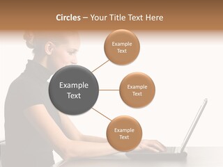 Happy Business Lady Girl PowerPoint Template