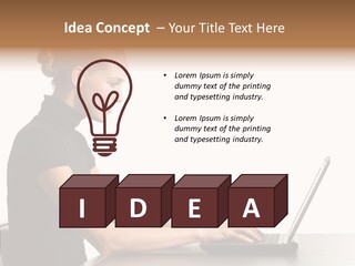 Happy Business Lady Girl PowerPoint Template