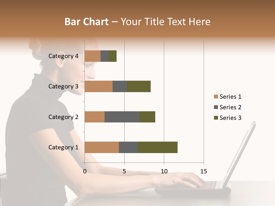 Happy Business Lady Girl PowerPoint Template