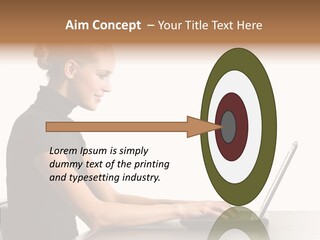 Happy Business Lady Girl PowerPoint Template
