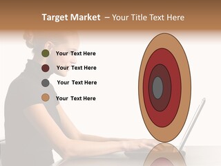 Happy Business Lady Girl PowerPoint Template