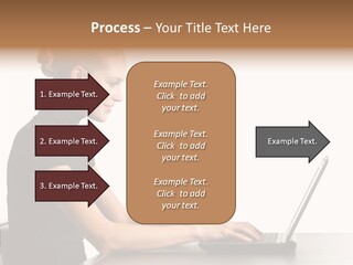 Happy Business Lady Girl PowerPoint Template
