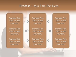 Happy Business Lady Girl PowerPoint Template