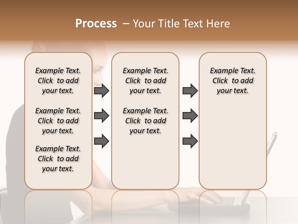 Happy Business Lady Girl PowerPoint Template