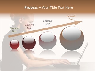 Happy Business Lady Girl PowerPoint Template