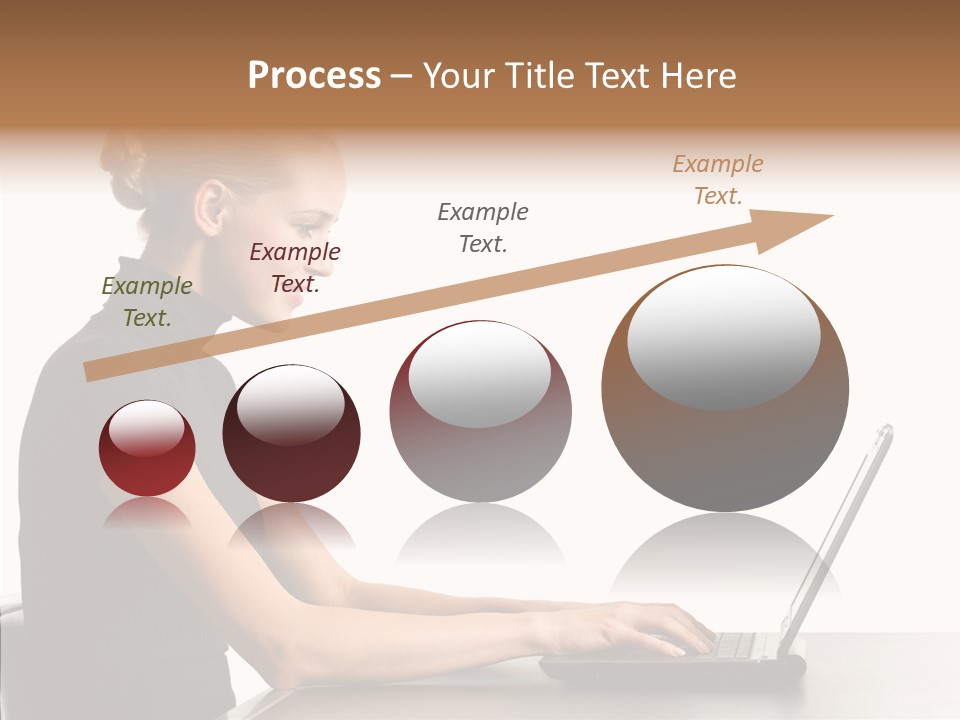 Happy Business Lady Girl PowerPoint Template