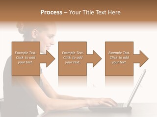 Happy Business Lady Girl PowerPoint Template
