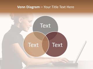 Happy Business Lady Girl PowerPoint Template