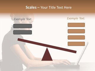 Happy Business Lady Girl PowerPoint Template