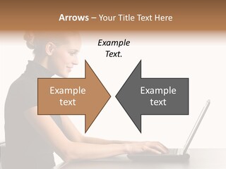 Happy Business Lady Girl PowerPoint Template
