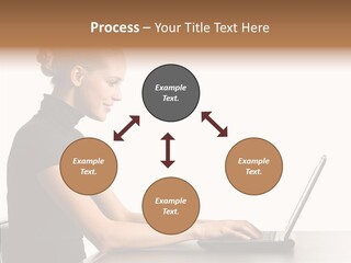 Happy Business Lady Girl PowerPoint Template