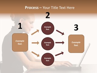 Happy Business Lady Girl PowerPoint Template