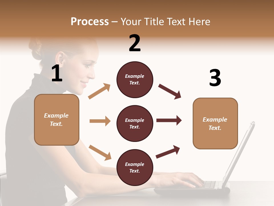 Happy Business Lady Girl PowerPoint Template