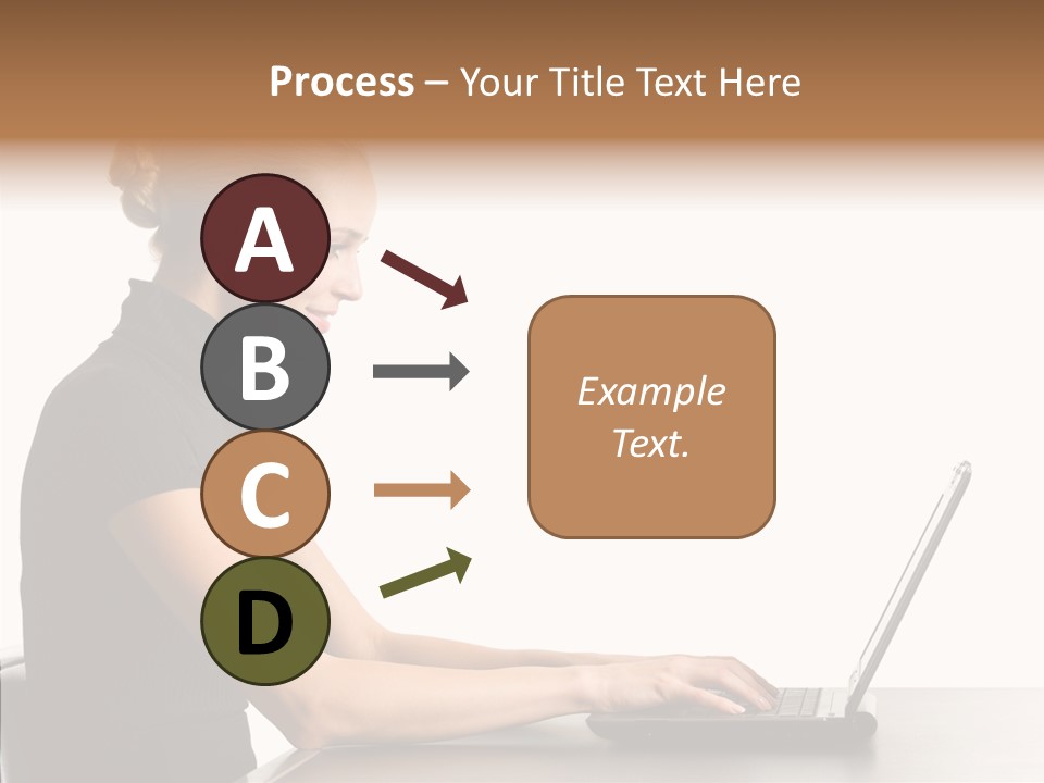 Happy Business Lady Girl PowerPoint Template