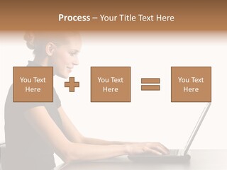 Happy Business Lady Girl PowerPoint Template