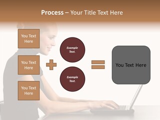 Happy Business Lady Girl PowerPoint Template
