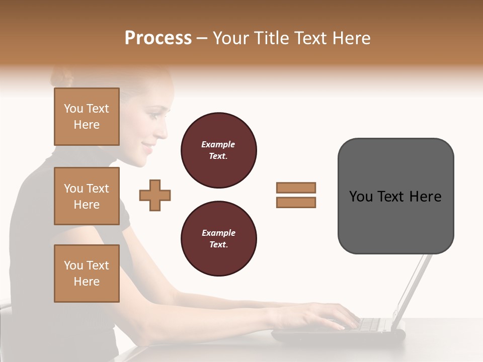 Happy Business Lady Girl PowerPoint Template