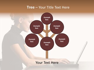 Happy Business Lady Girl PowerPoint Template