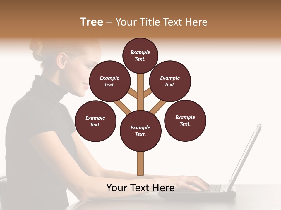 Happy Business Lady Girl PowerPoint Template